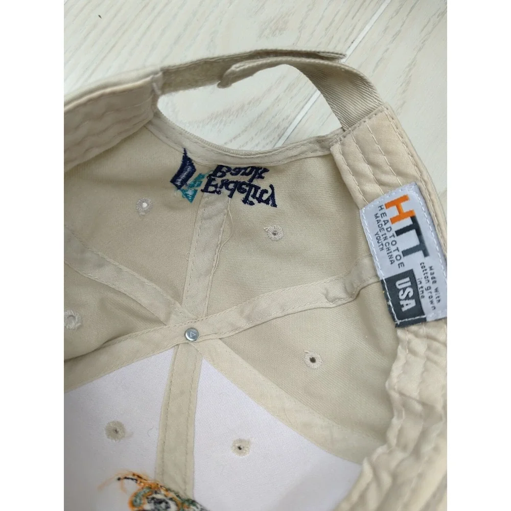 Greensboro Grasshoppers NC Fidelity bank Youth khaki tan baseball hat cap adjust